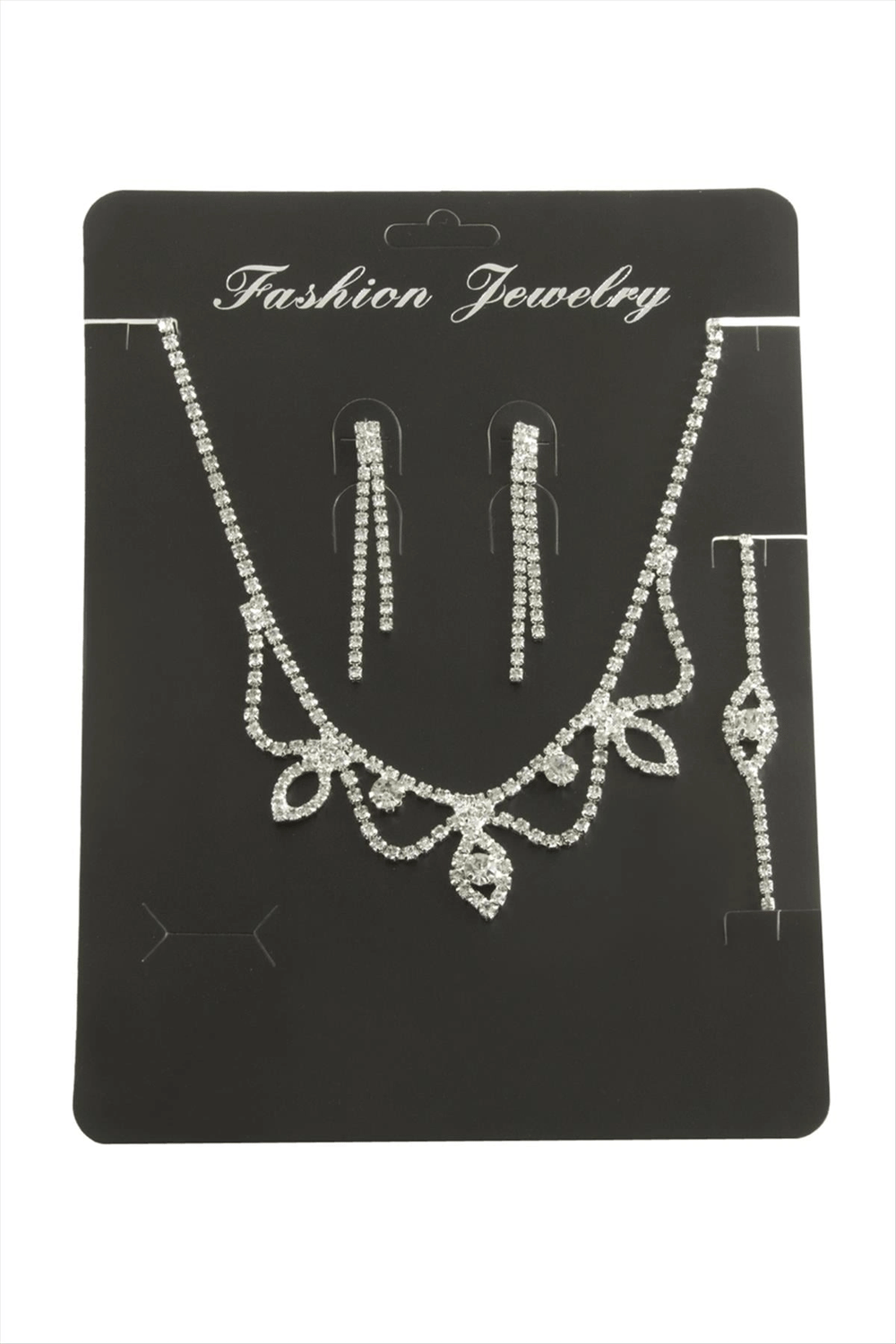 Oval Taşlı Set Kolye