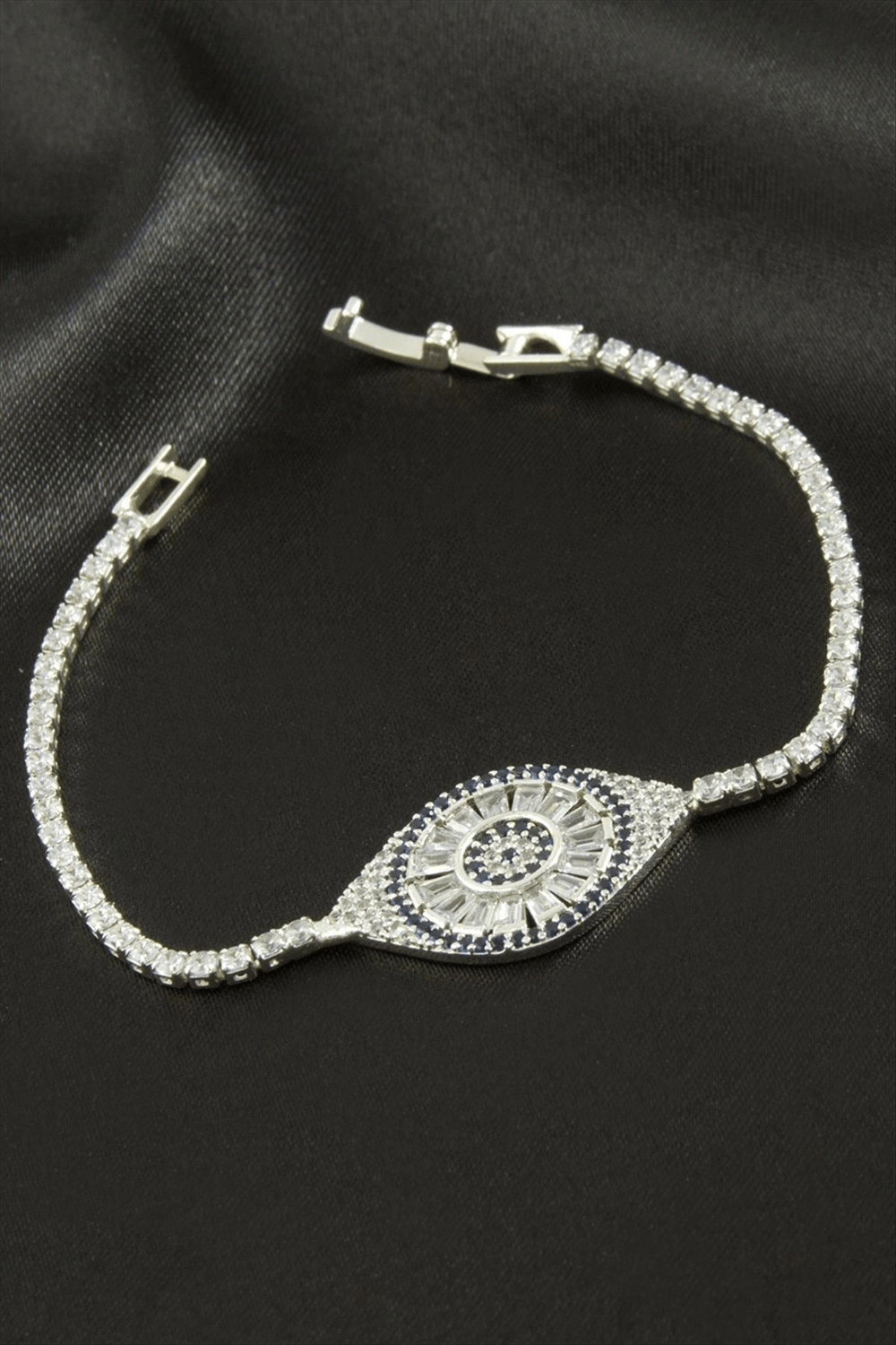 Oval Zirkon Taşlı Çocuk Bileklik 16 cm