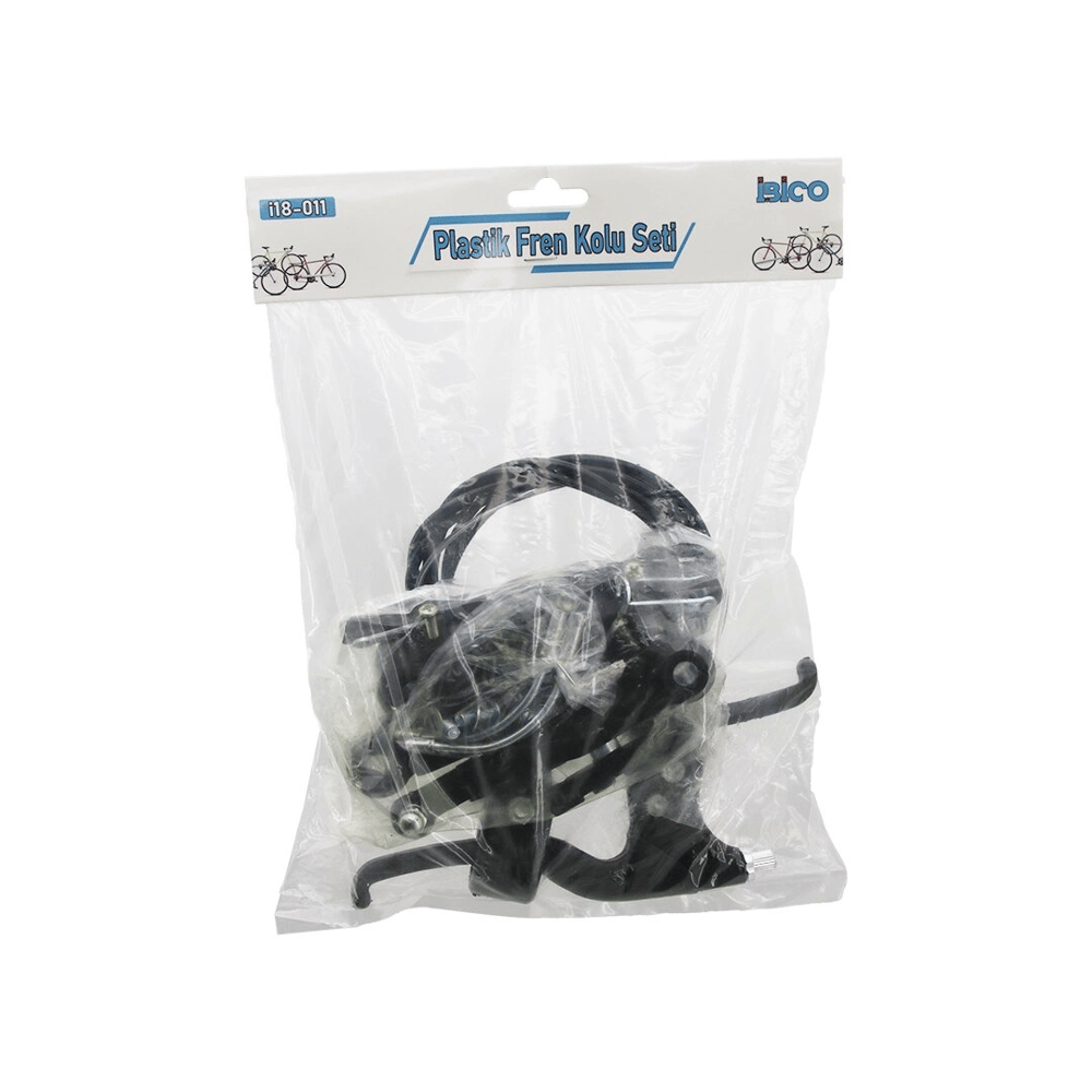Plastik Bisiklet Fren Takımı Set 2pcs Fren Kolu - 1pcs Fren Teli  - 4pcs Fren Mekanizma - Pabuç Bx40