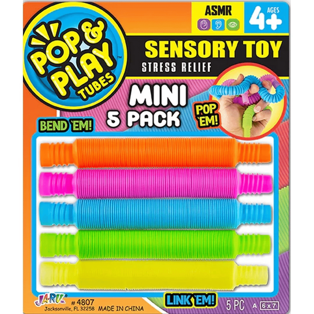 Pop  Play Tubes Duyusal Stres Oyuncağı Mini 5'li