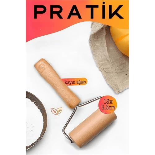 Pratik Merdane Ahşap Ergonımik Oklava