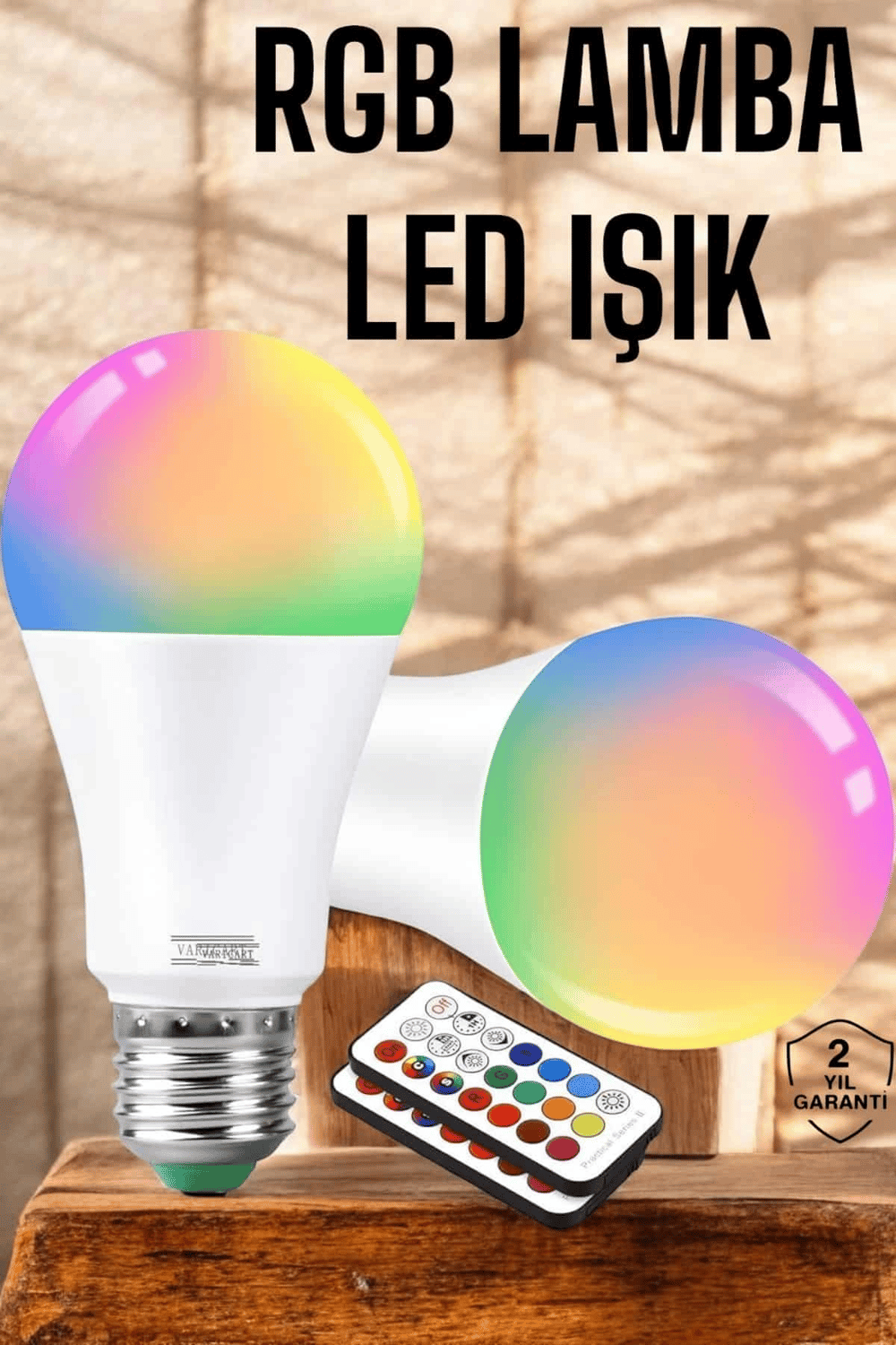 RGB Led Lamba Led Işık Ampul Renk Değiştirebilen 100 Watt