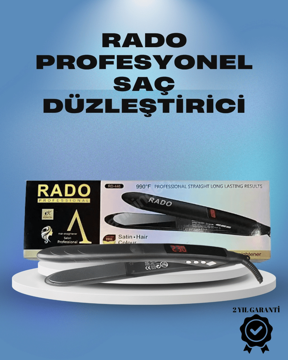 Rado RD-446 Hızlı Isınan Profesyonel Düzleştirici