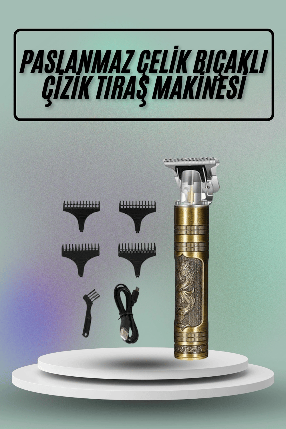 Saç Sakal Vücut Tıraş Makinesi Çizik Atma Makinesi Paslanmaz Çelik