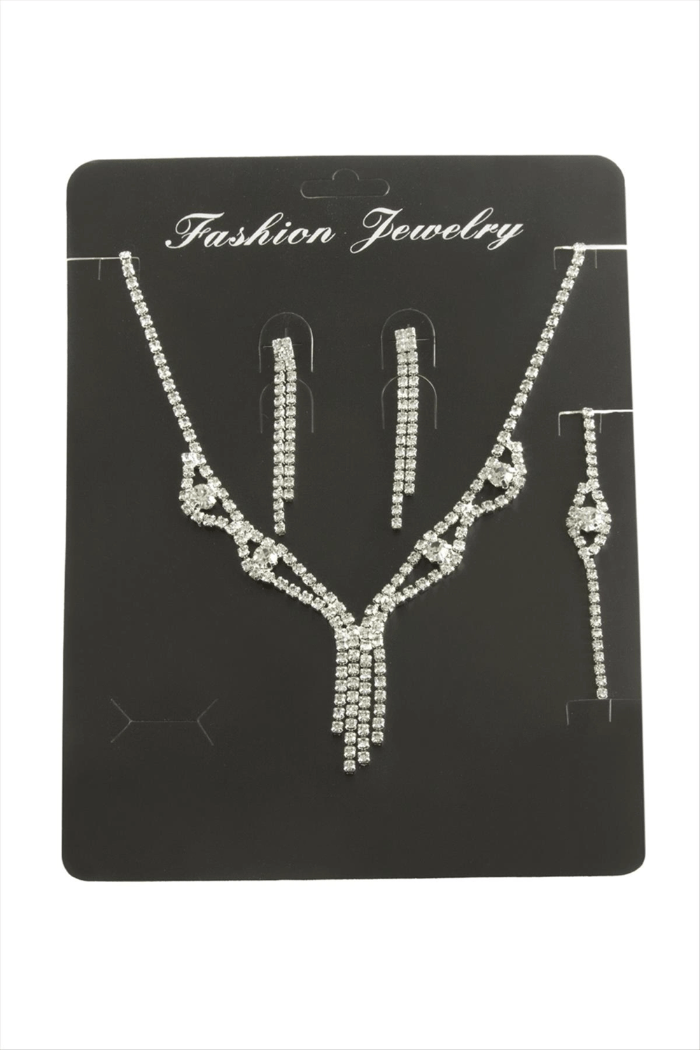 Sallantılı Taşlı Set Kolye