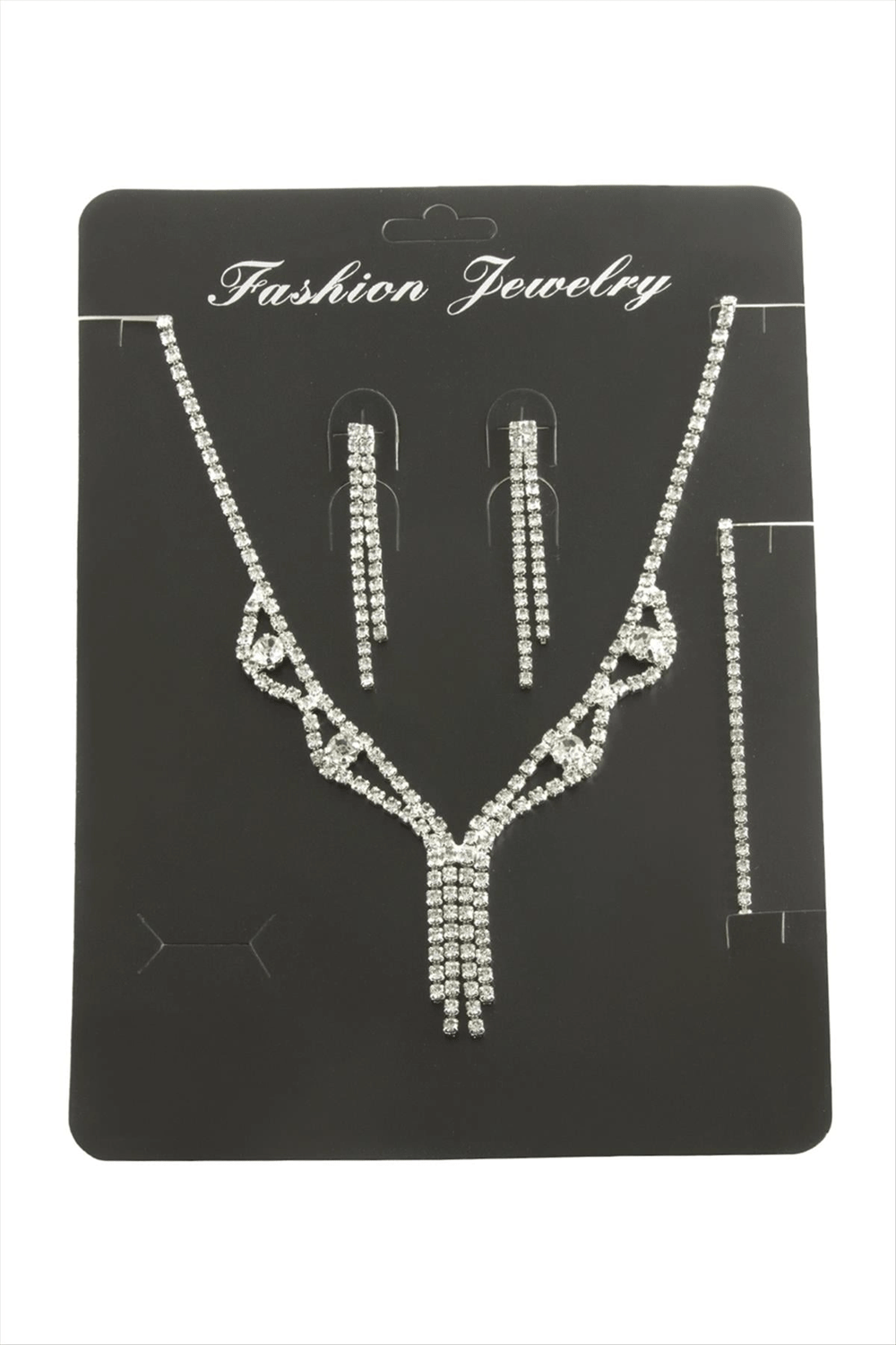 Sallantılı Taşlı Set Kolye