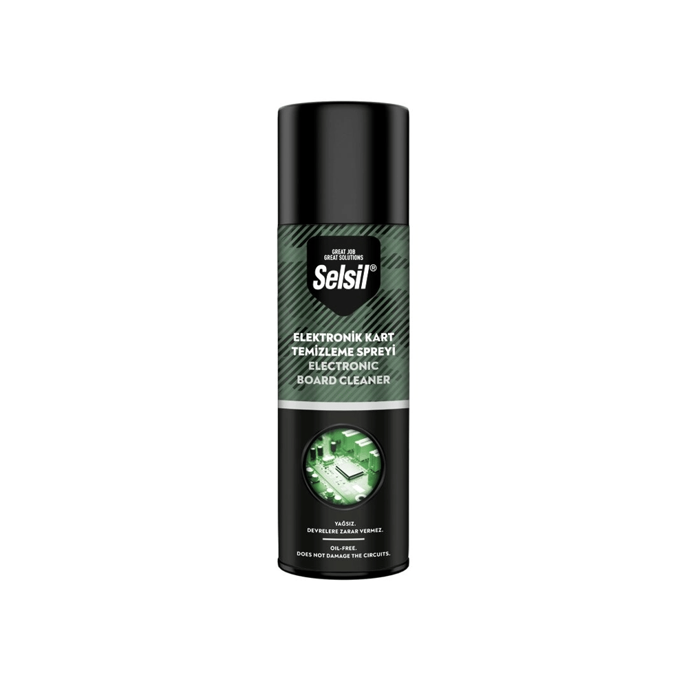 Selsil Elektronik Kart Temizleme Spreyi 500ml  Yağsız - Devrelere Zarar Vermez Bx40