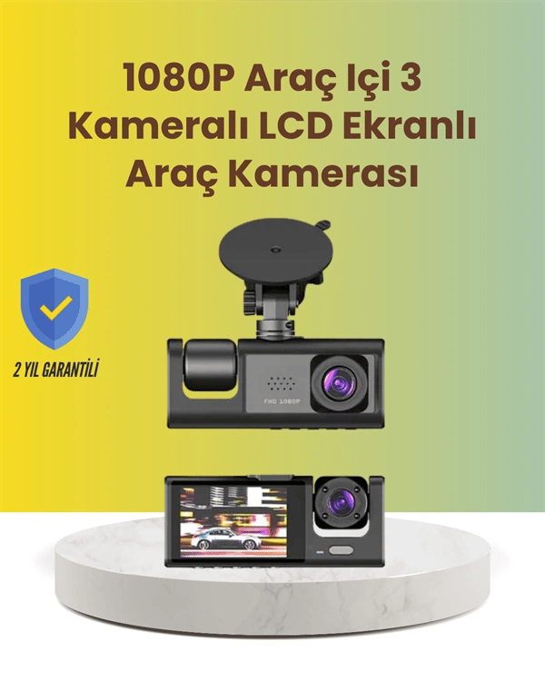 TA-01 2.0 İnç Ekranlı 3 Kanallı Araç Kamerası