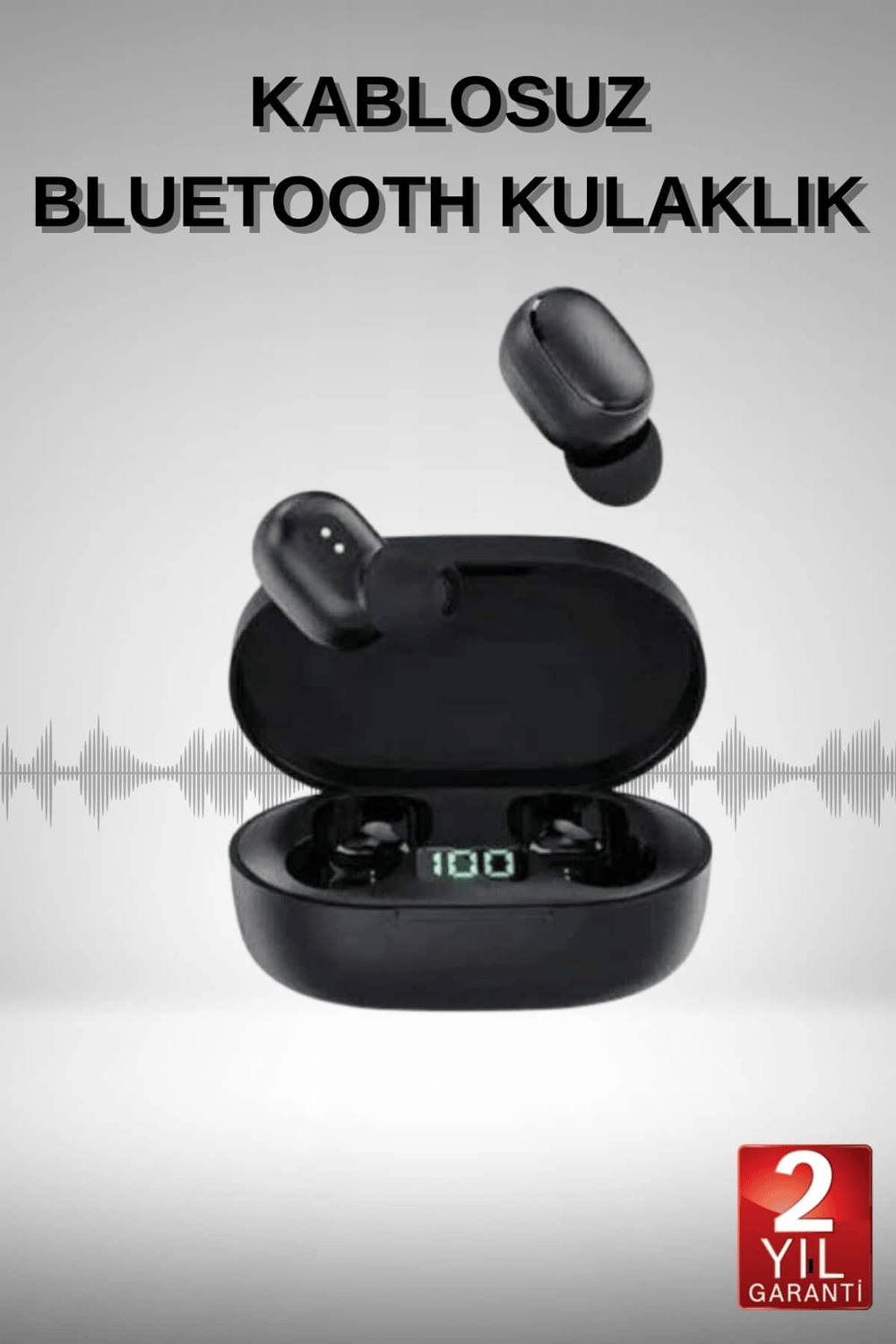 TWS Bluetooth Kulaklık Kulak İçi Kablosuz Dijital Göstergeli Çağrı Cevaplayabilen