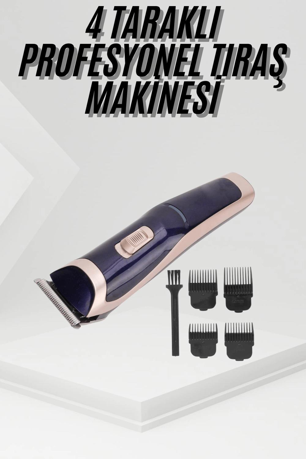 Tıraş Makinesi 4 Başlıklı Paslanmaz Çelik Bıçaklı Tüm Saç Tiplerine Uygun
