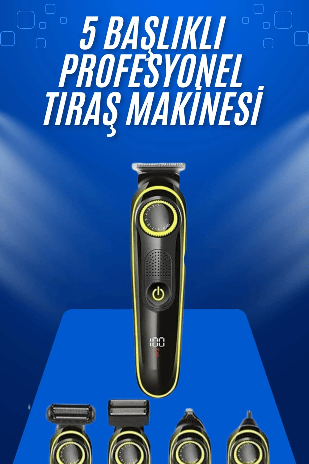 Tıraş Makinesi Şarjlı 5 Başlıklı Burun ve Kulak Temizleme