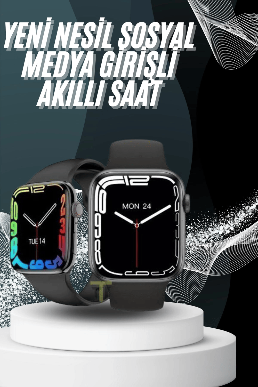 Yeni Model Akıllı Saat Dokunmatik Ekran Unisex Amoled Ekran 44 mm