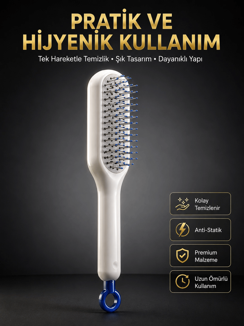 Yeni Nesil Saç Fırçası Saç Derisini Ölü Derilerinden Arındırır Kolay Temizlenen