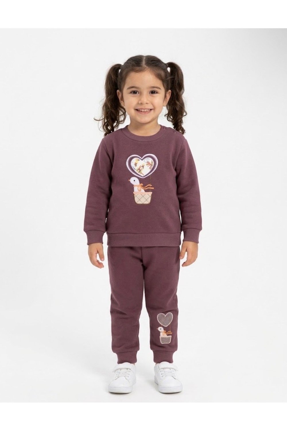 Kız bebek 3iplik kalın Şardonlu takım-bir beden büyük alınız