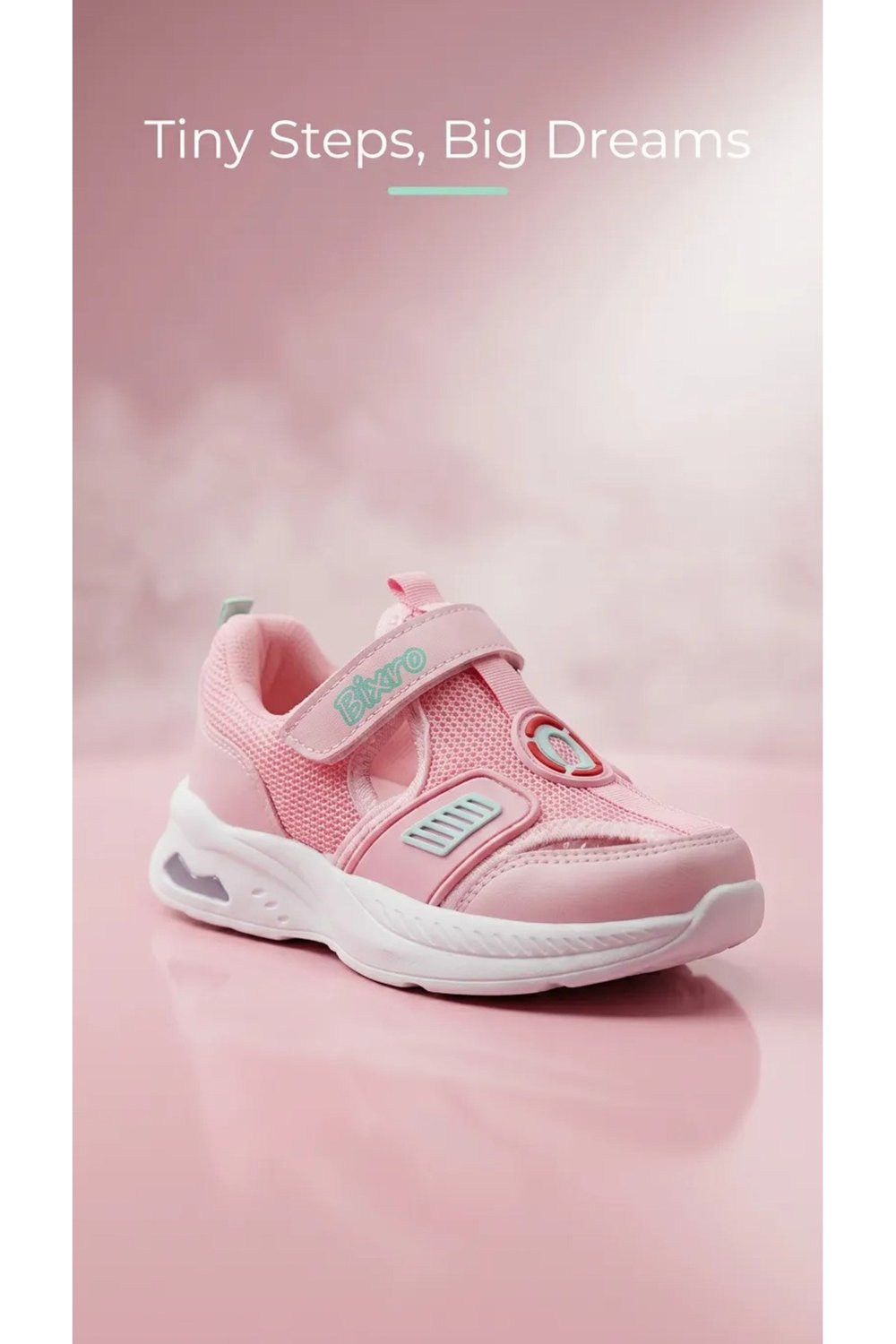 Kız Çocuk Işıklı Sandalet Pencere Detay Yazlık Spor Sandalet-Pembe