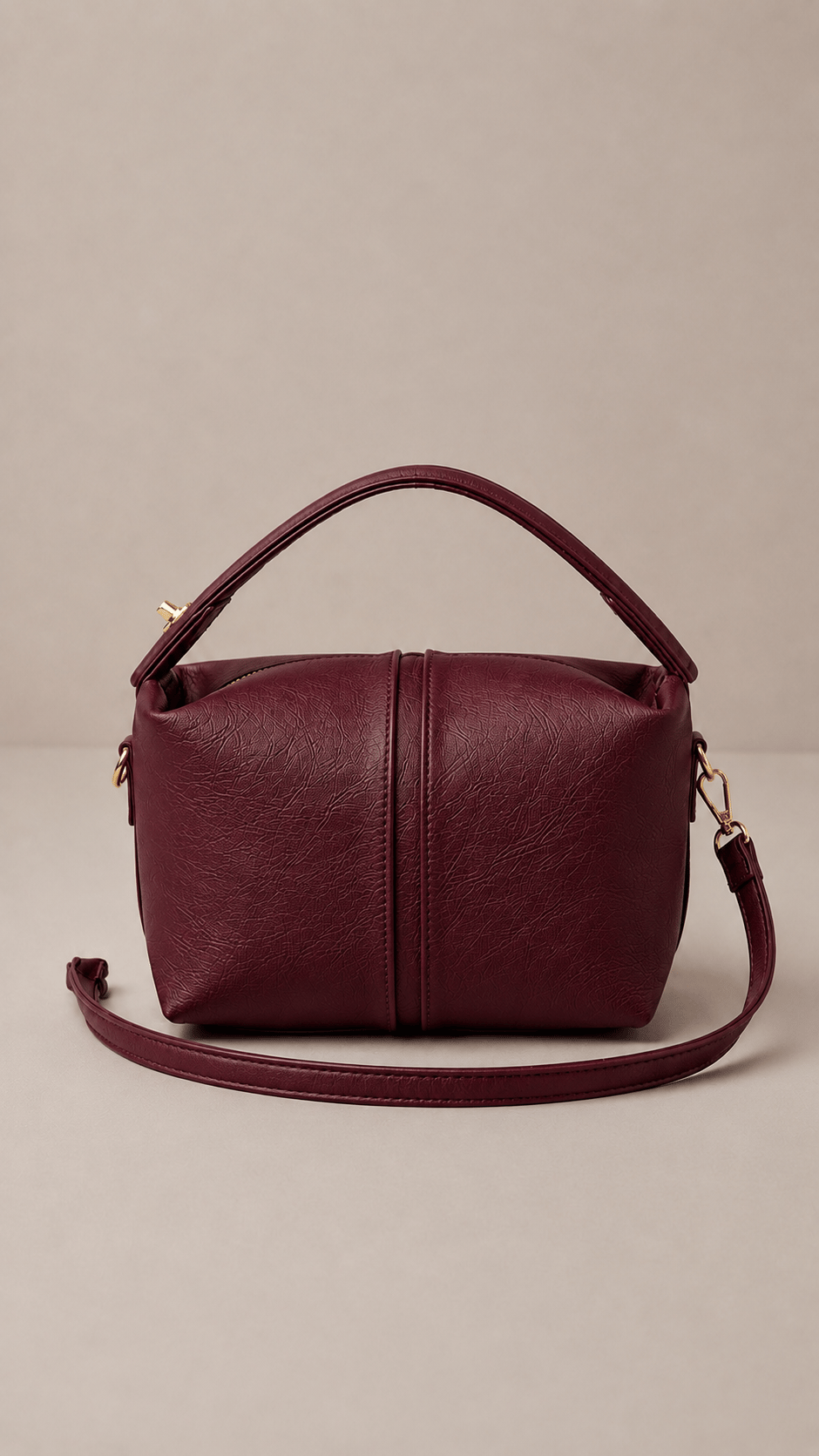Lady Love Bordo Premium Görünümlü Kadın Omuz ve Çapraz Çanta