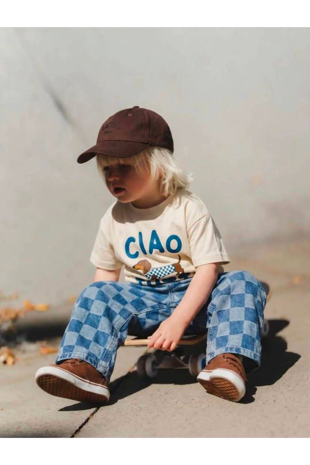 Ciao Tutti T-Shirt & Mavi Damalı Pantolon 2li Takım