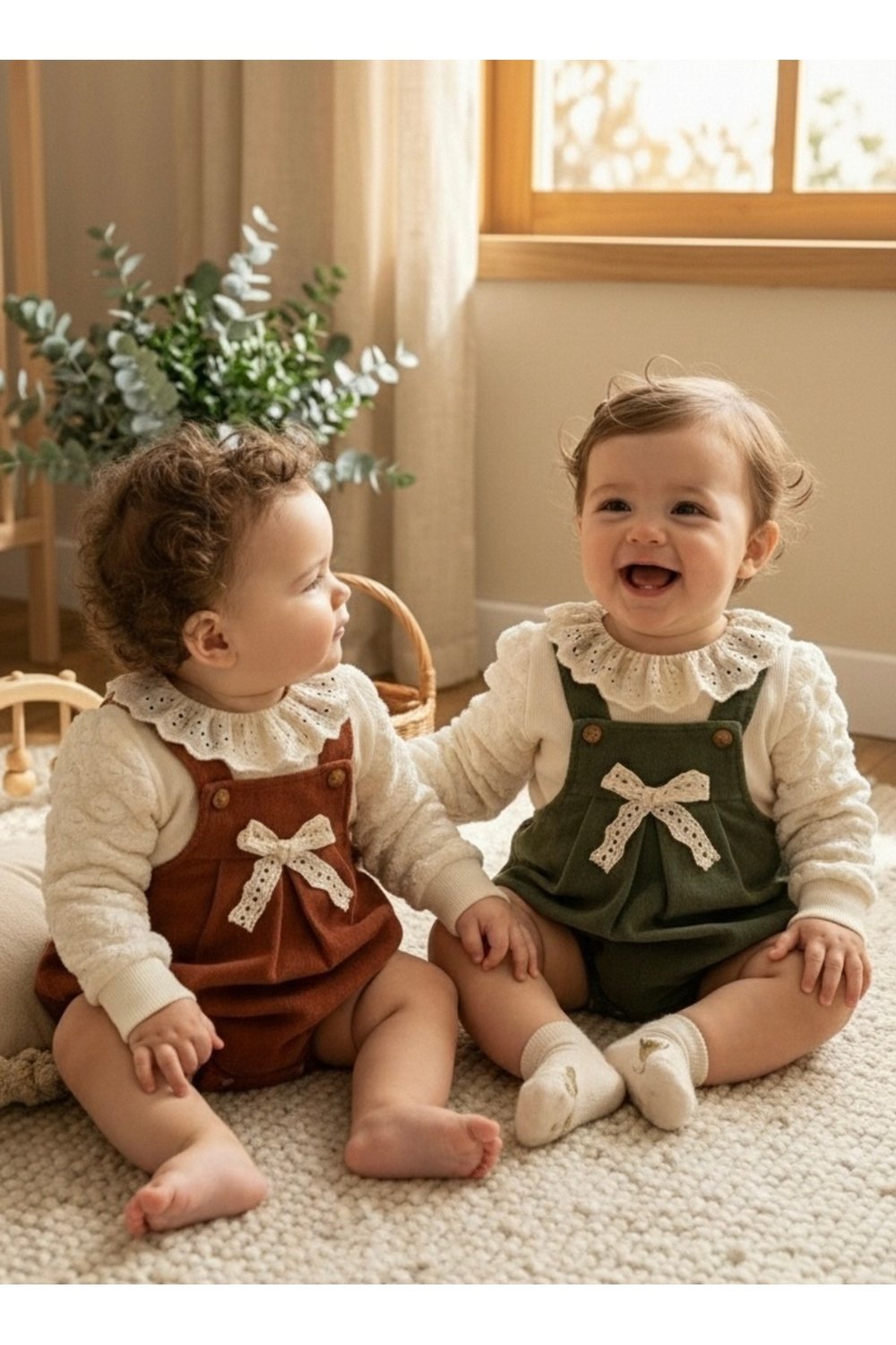 Kız Bebek Natural Bella Lace Romper