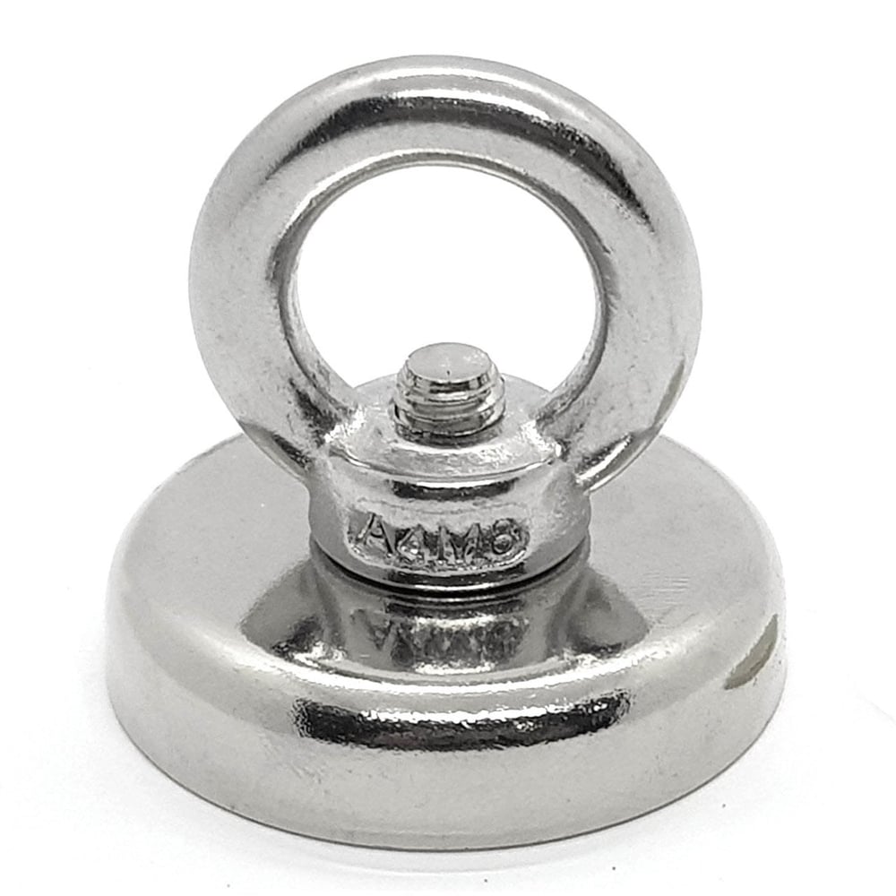 12\'Lİ PAKET 48mm Neodyum Pot Mıknatıs - Magnet Fishing Çok Güçlü Kurtarma Mıknatısı