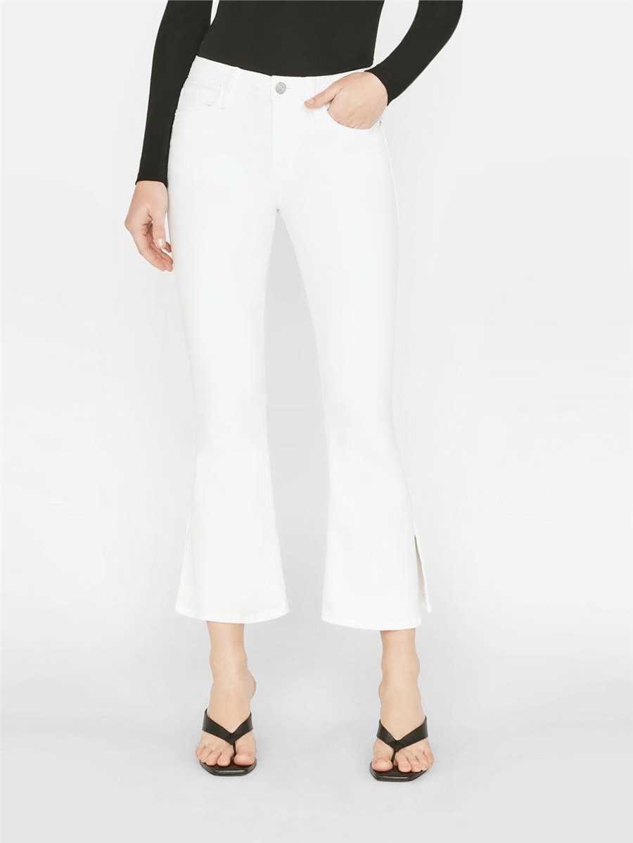 FRAME LE CROP FLARE BEYAZ JEANS 