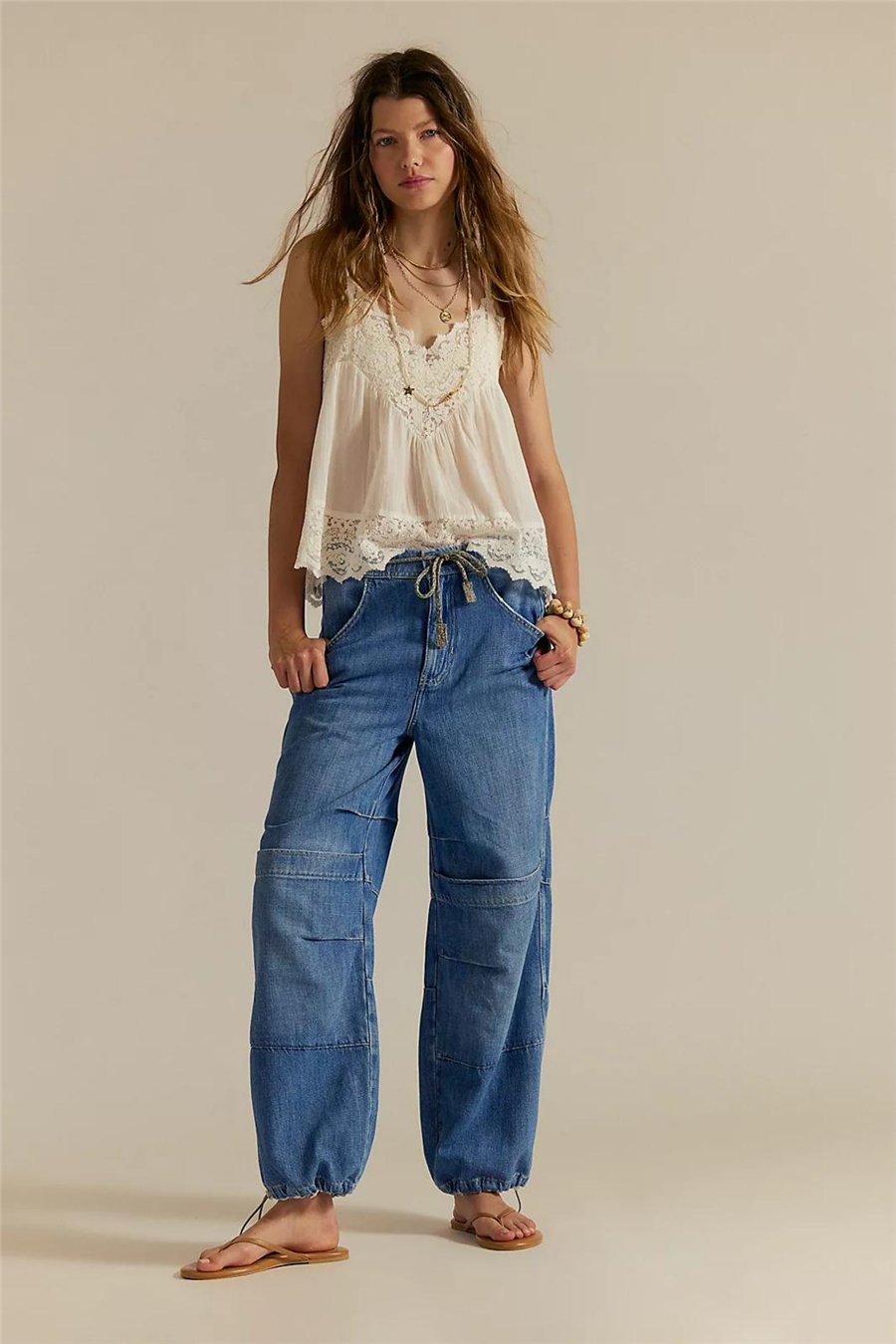 FREE PEOPLE LOGAN CİNCHED CARGO JEANS