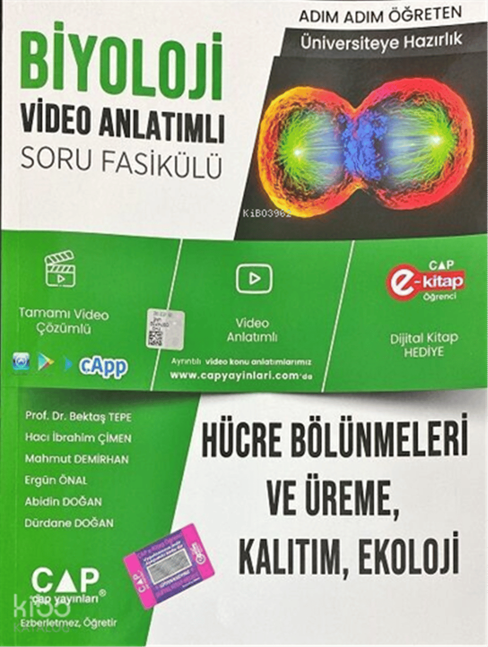 Çap Biyoloji Hücre Bölünmeleri ve Üreme Kalıtım Ekoloji video anlatımlı soru fasikülü