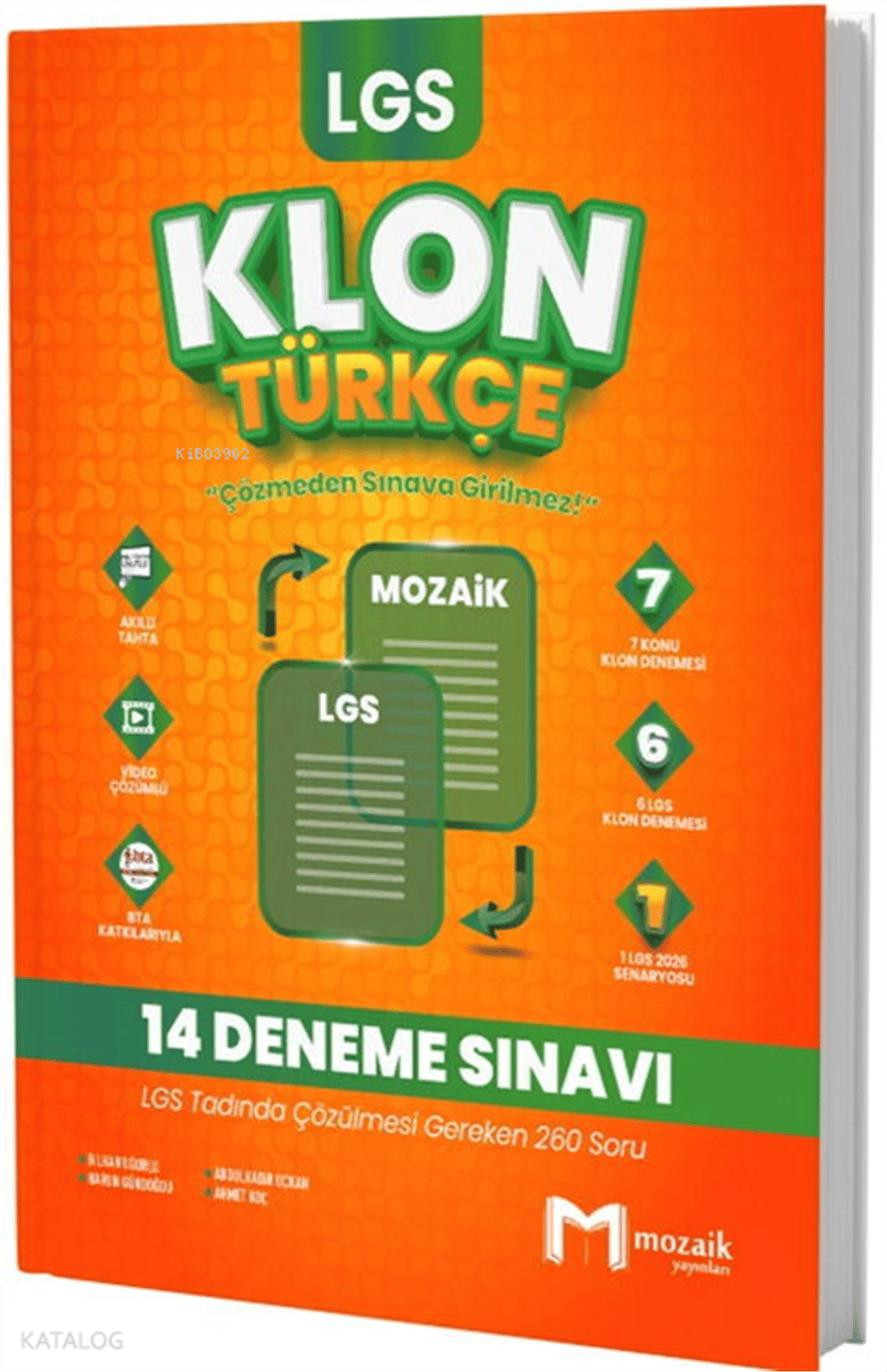 Mozaik 8. Sınıf LGS Türkçe Klon 14 Deneme
