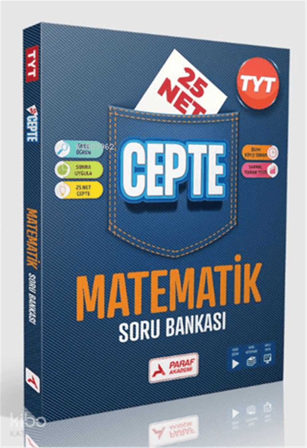 Paraf Akademi Yayınları TYT Matematik Soru Bankası - 25 Net Cepte Soru Bankası
