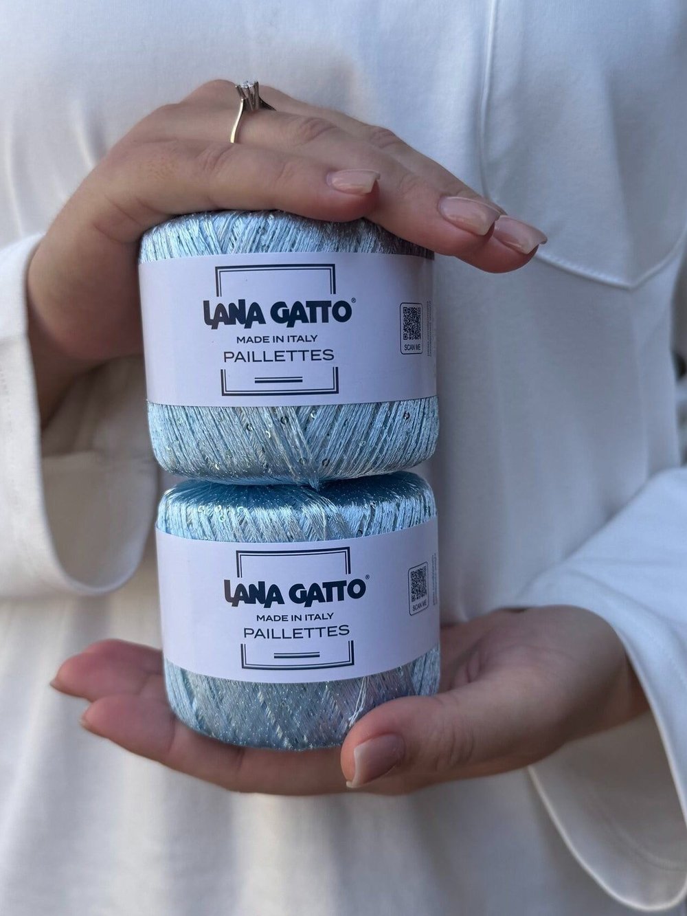 Lana Gatto Paillettes – Mavi