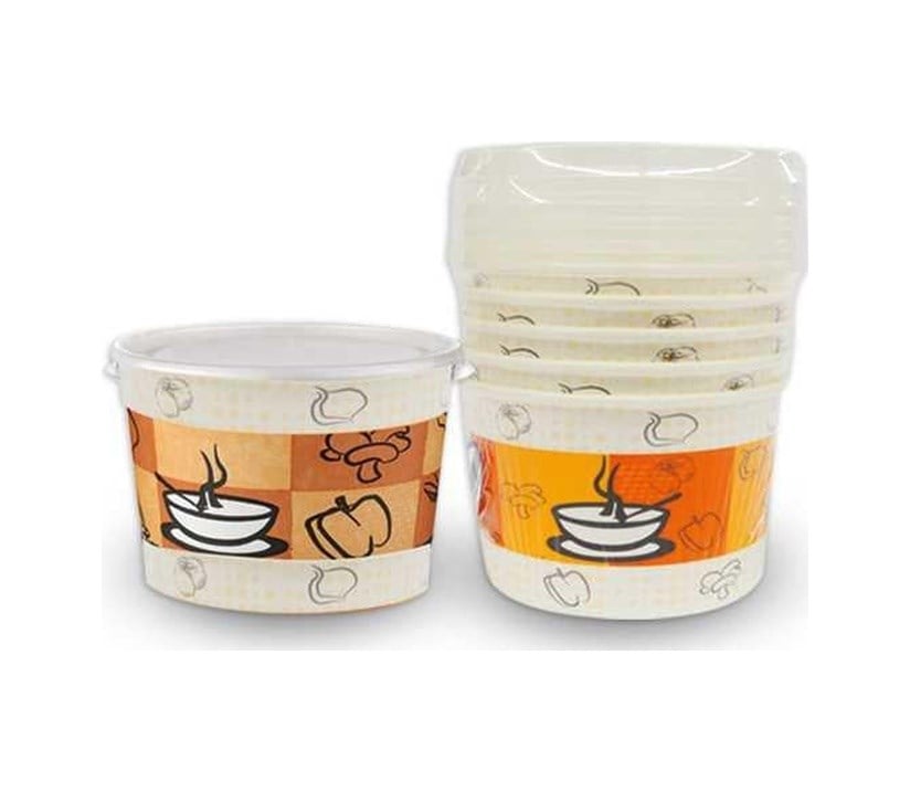 1018 Karton Kase Kapaklı 16oz 5li Çok Renkli