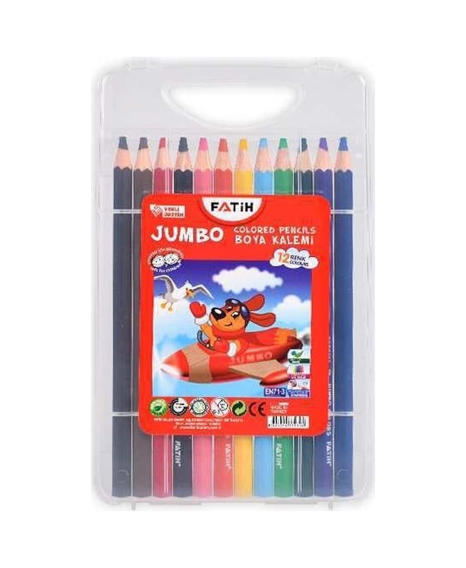 12 Renk Kuru Boya Çantalı 1 Adet Çok Renkli