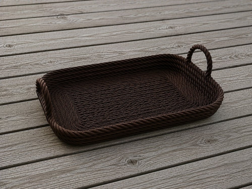3d Baskı Çok Amaçlı Dekoratif Organizer Tepsisi - Masaüstü Düzenleyici, Banyo Ve Mutfak Saklama Tepsisi-kahverengi Çok Renkli