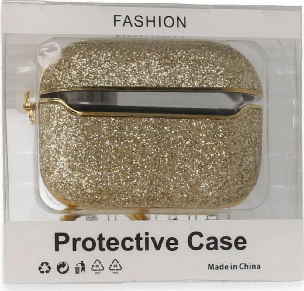 Apple Airpods 3 3.nesil Spell Simli Kılıf - Gold