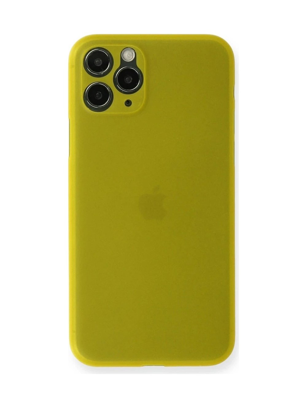 Apple İphone 11 Pro Max Kılıf Pp Ultra İnce Kapak - Sarı 0.2M-Çok Renkli