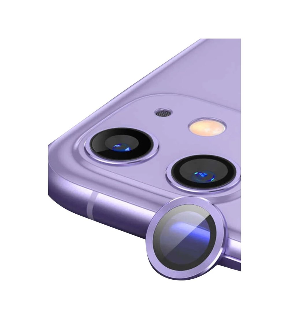 Apple İphone 11 Uyumlu Raze Metal Kamera Lens - Mor