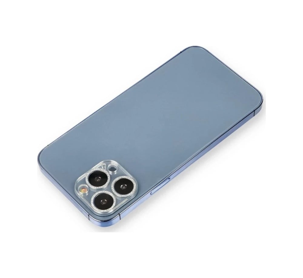 Apple İphone 12 Pro Uyumlu Shine Kamera Lens Koruma Cam - Gümüş
