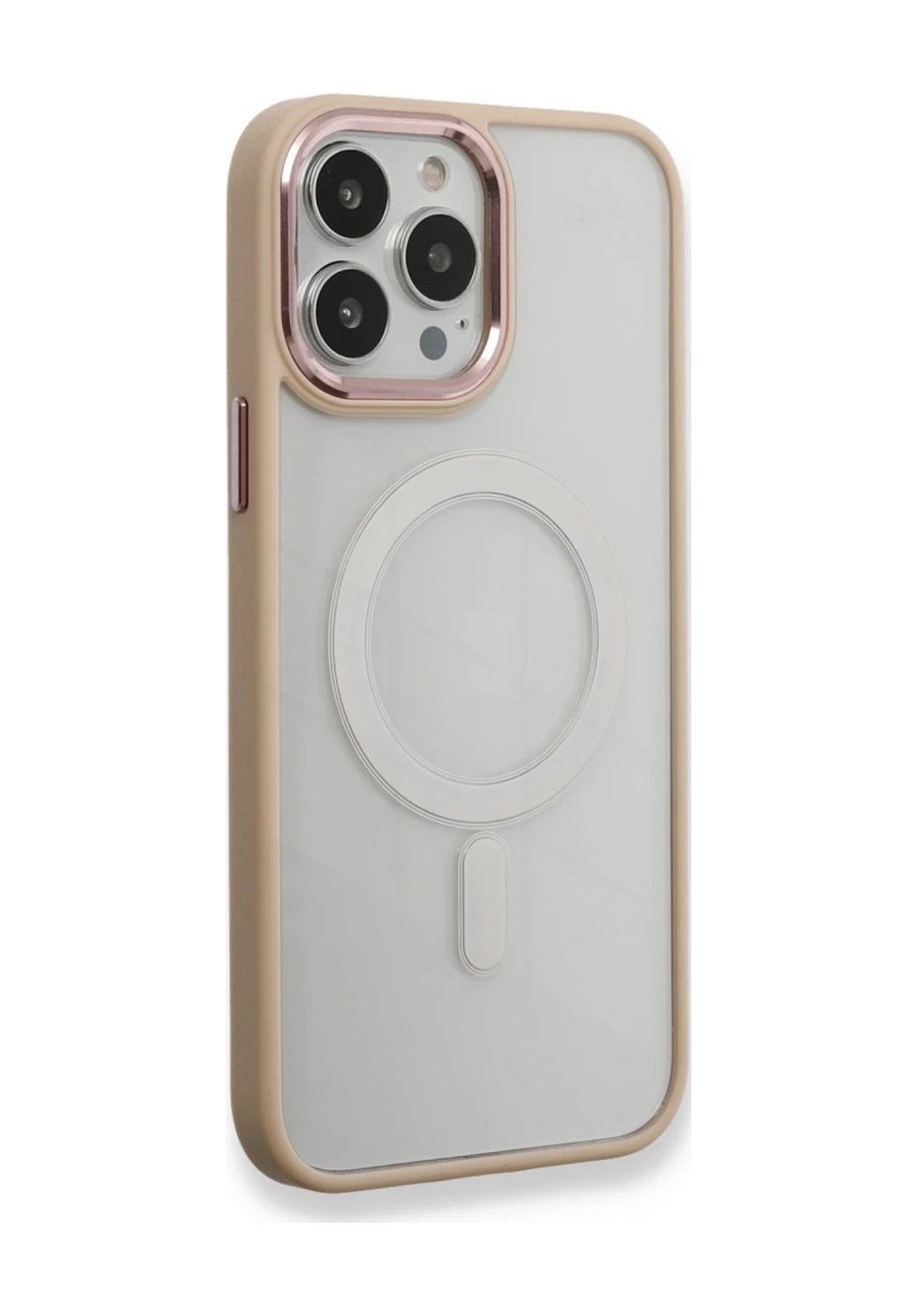 Apple İphone 13 Pro Kılıf Room Magneticsafe Silikon - Pudra 0.2M-Çok Renkli