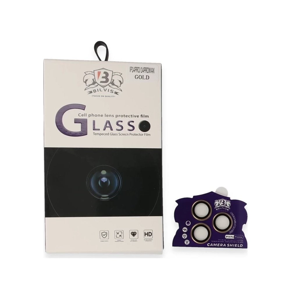 Apple İphone 14 Pro Max Uyumlu Bilvis Titan Kamera Lens - Gold