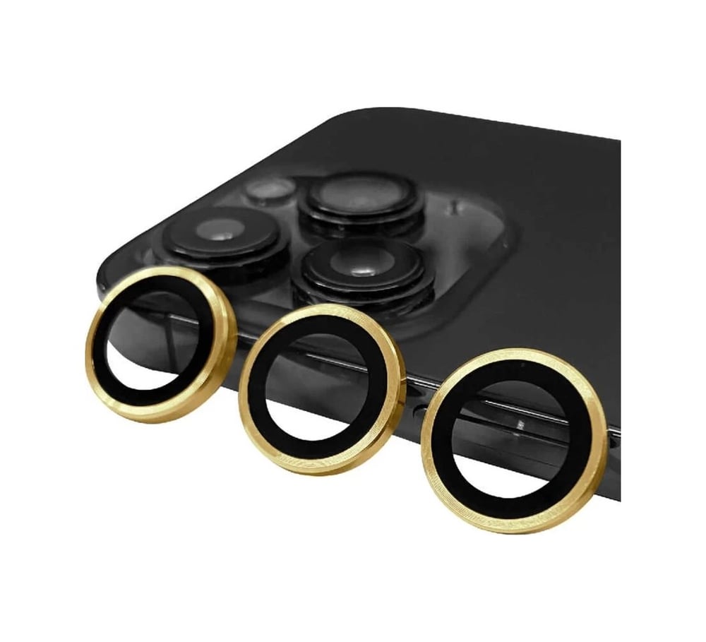 Apple İphone 14 Pro Max Uyumlu Raze Metal Kamera Lens - Gold