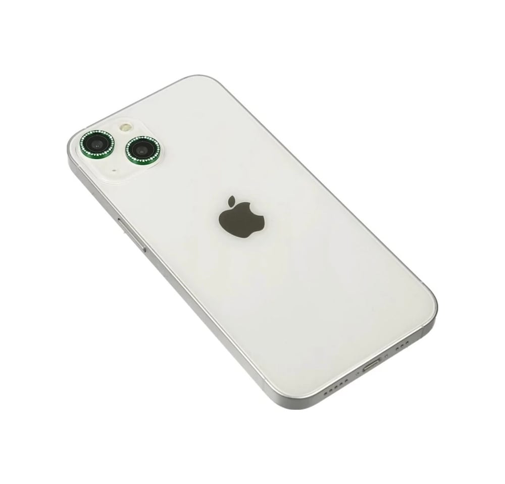 Apple İphone 14 Uyumlu Diamond Kamera Lens - Yeşil