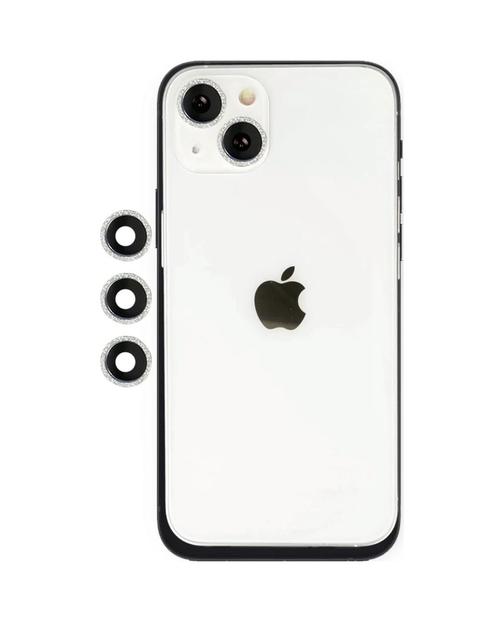 Apple İphone 14 Uyumlu Shine Kamera Lens - Gümüş