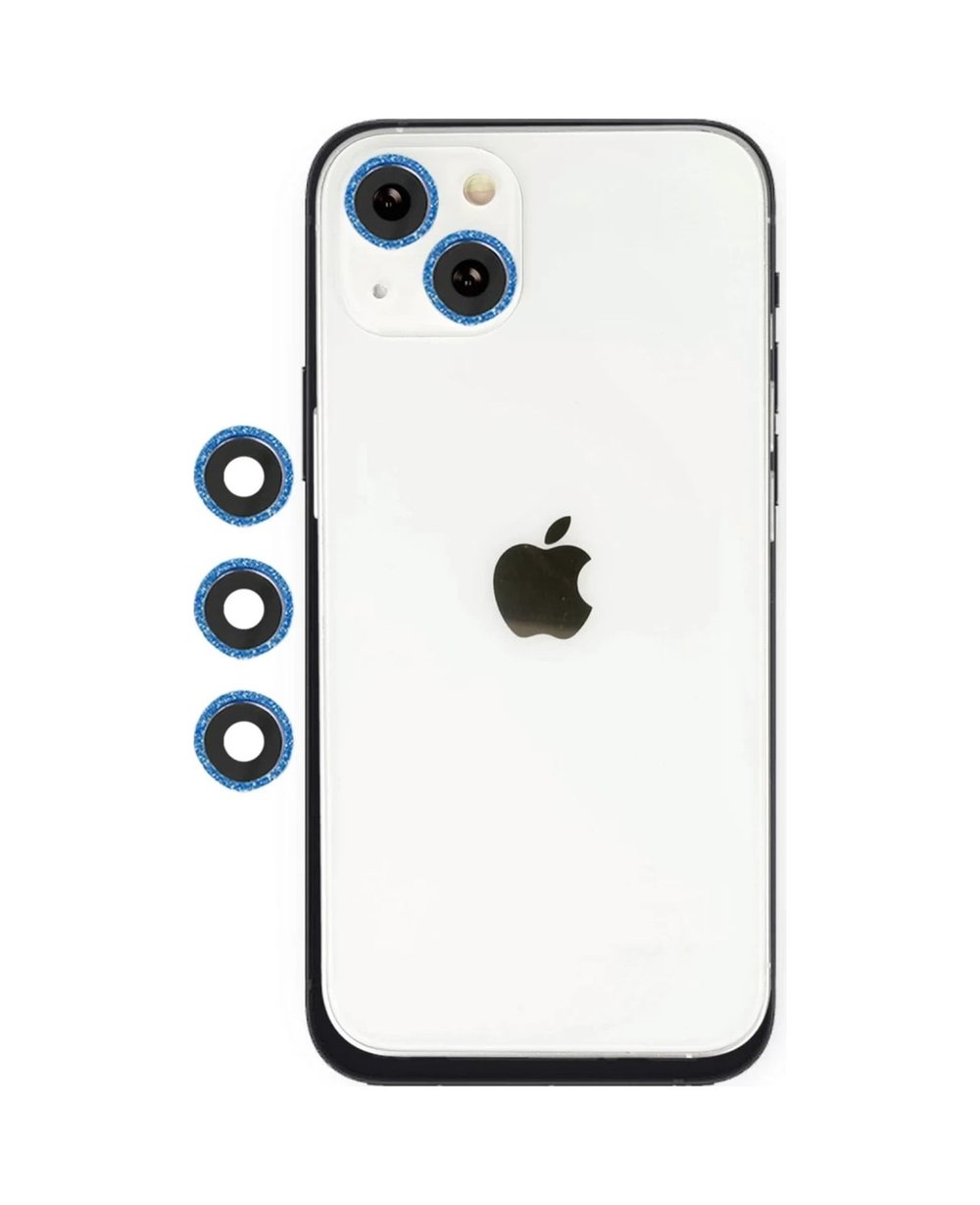 Apple İphone 14 Uyumlu Shine Kamera Lens - Mavi