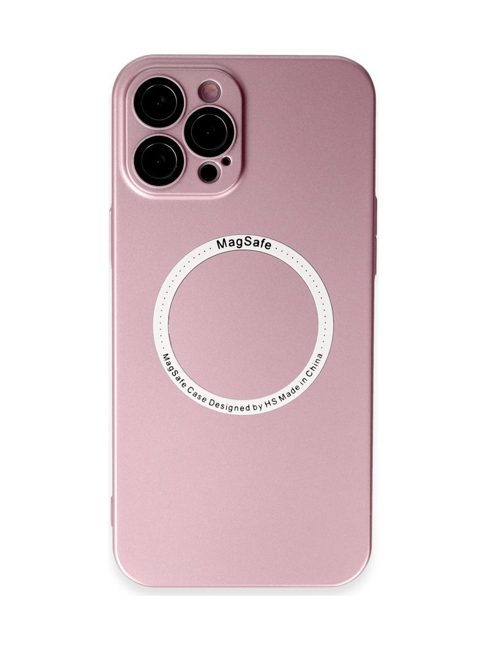 Apple iPhone Uyumlu   12 Pro Kılıf Jack Magneticsafe Lens Silikon - Rose Gold Belirtilmemiş