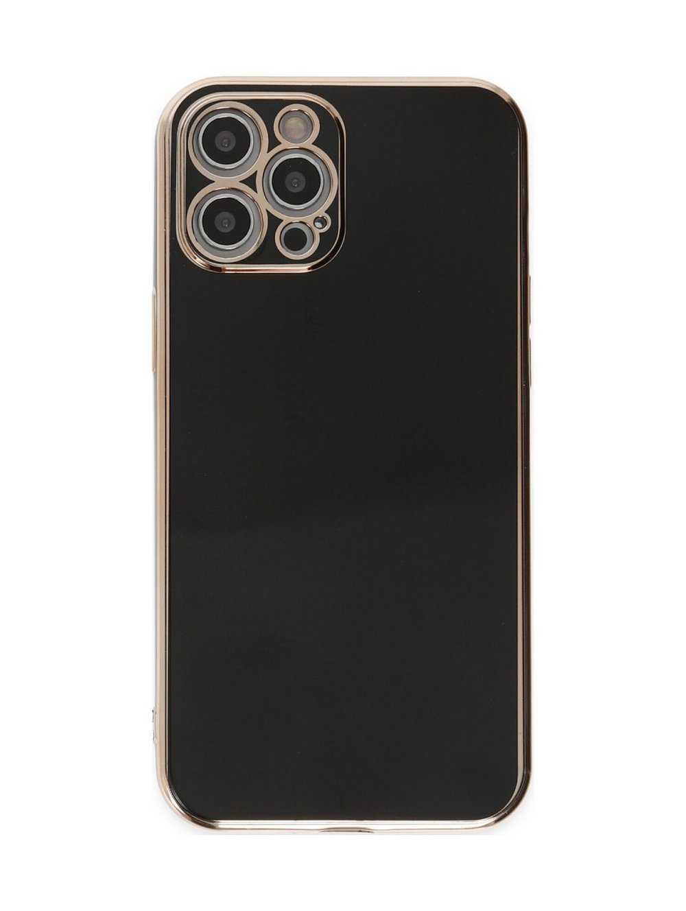 Apple iPhone Uyumlu  12 Pro Max Kılıf Volet Silikon -  Siyah Belirtilmemiş