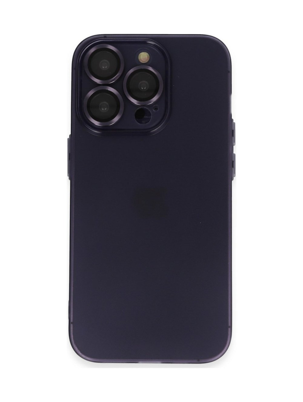 Apple iPhone Uyumlu  14 Pro Max Kılıf Luko Lens Silikon -  Derin Mor Belirtilmemiş