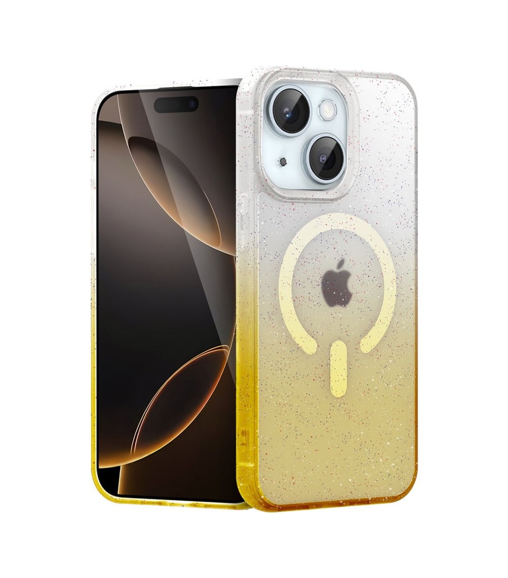 Apple iPhone Uyumlu 14 Pummel Shiny Magsafe - Kapak - Gold Belirtilmemiş