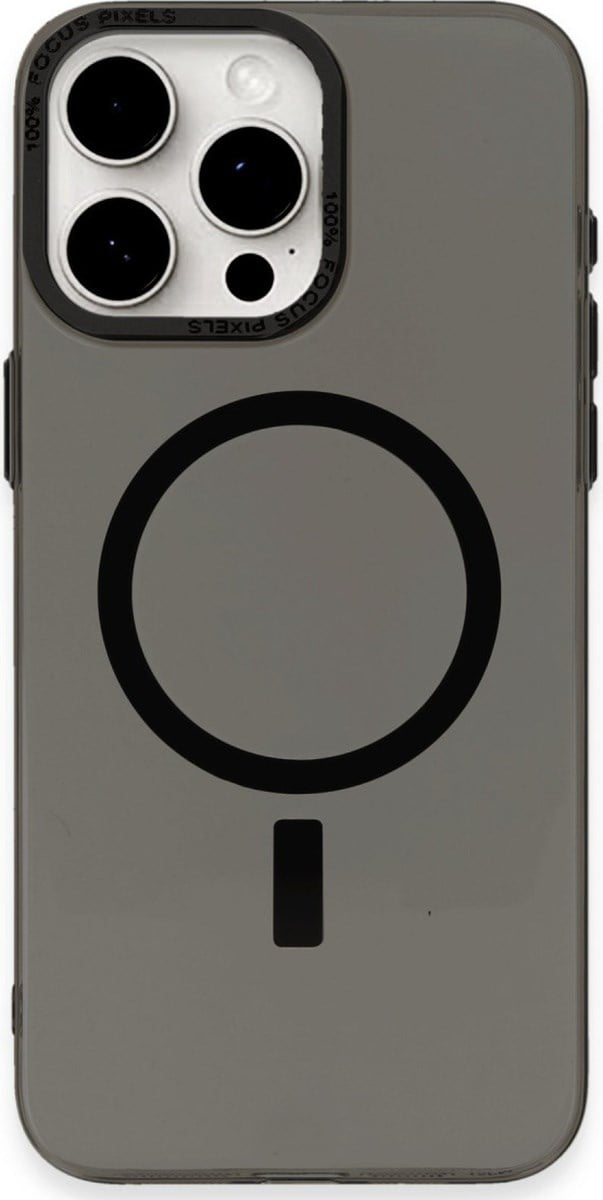 Apple iPhone Uyumlu  15 Pro Kılıf Anka Pc Magneticsafe Sert Metal Kapak -  Siyah Belirtilmemiş