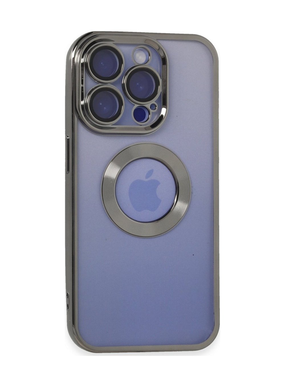 Apple iPhone Uyumlu   15 Pro Kılıf Slot Silikon - Titan Gri Belirtilmemiş