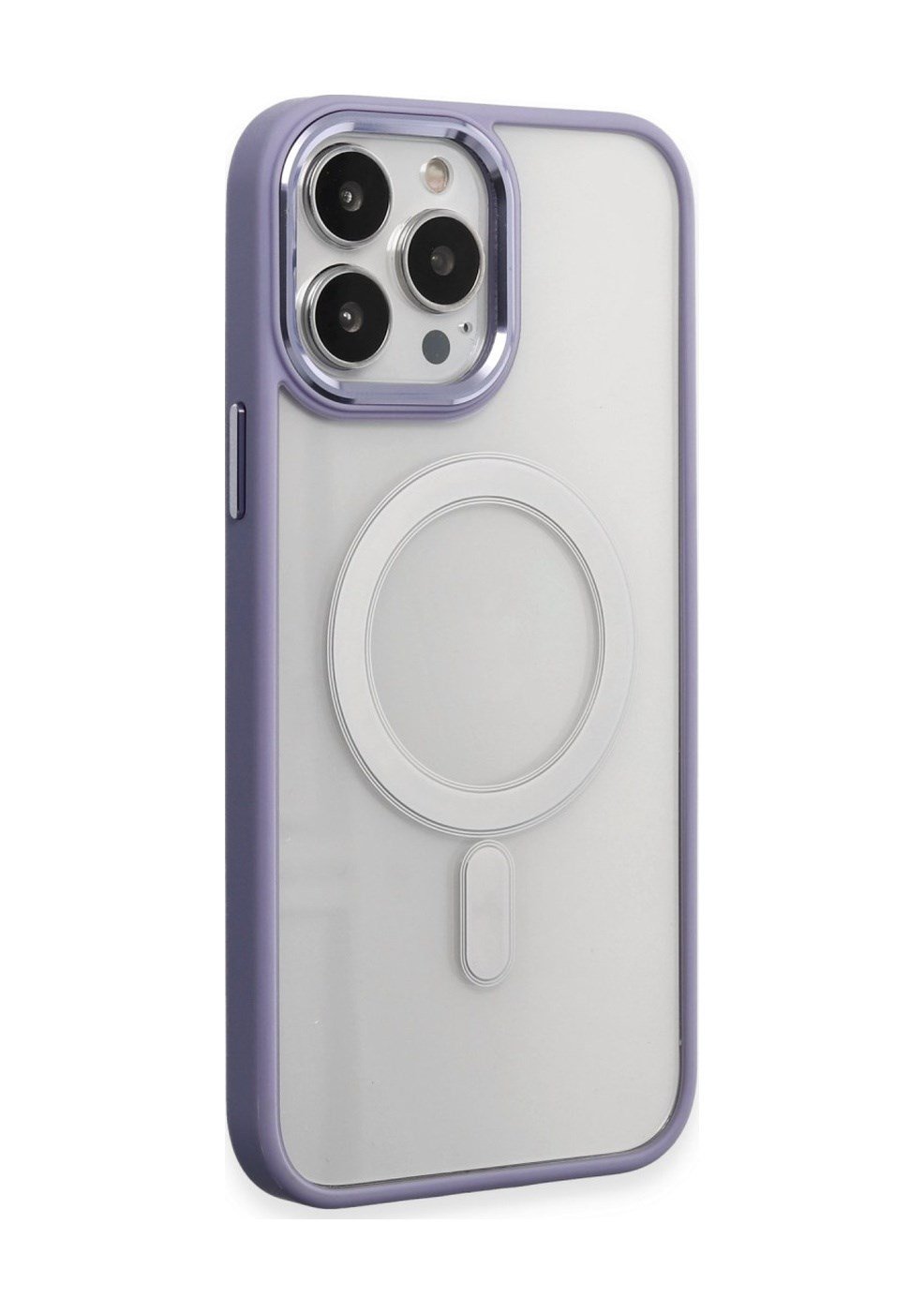 Apple iPhone Uyumlu   15 Pro Max Kılıf Room Magneticsafe Silikon - Lila Belirtilmemiş