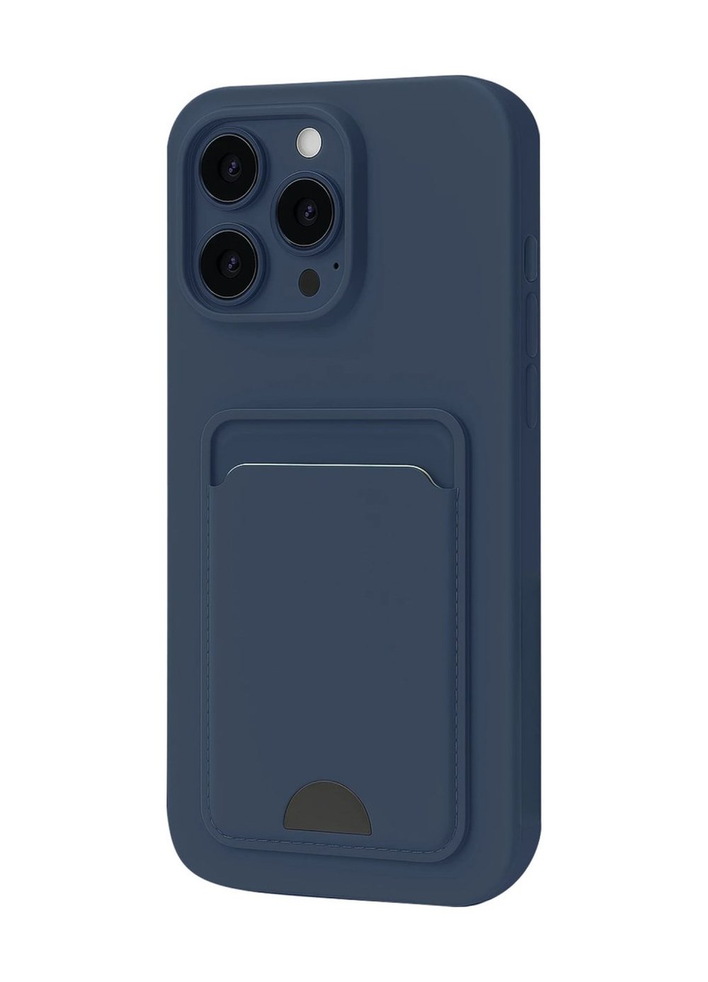 Apple iPhone Uyumlu  16 Pro Kılıf Kelvin Kartvizitli Silikon -  Lacivert Belirtilmemiş